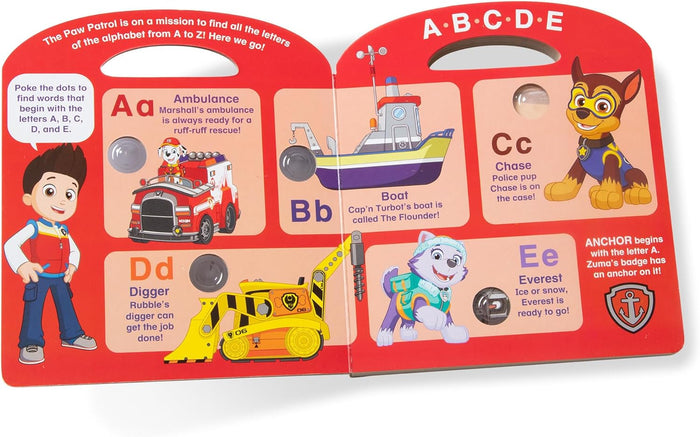 Melissa & Doug PAW Patrol Children's Book - Poke-A-Dot: Alphabet Adventure by 