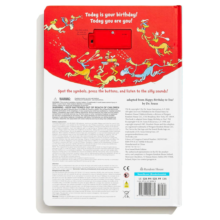 Dr. Seuss's Happy Birthday to You! with 12 Silly Sounds: An Interactive Read and Listen Book (Dr. Seuss Sound Board Books)