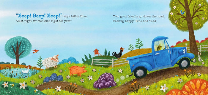 Little Blue Truck Feeling Happy: A Touch-and-Feel Book by Alice Schertle