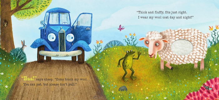 Little Blue Truck Feeling Happy: A Touch-and-Feel Book by Alice Schertle