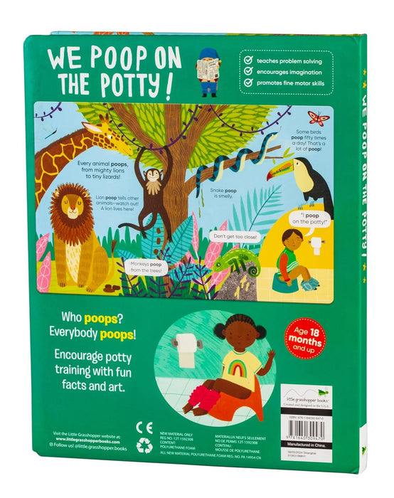 We Poop on the Potty!: Funny Potty Training Book for Toddlers | Mom's Choice Gold Award Winner | Teaches Bathroom Habits with Animals & Humor | Large Padded Board Book Gift for Boys & Girls