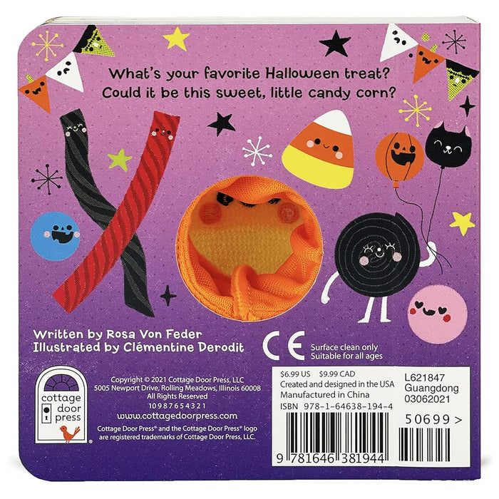 Candy Corn Kids Halloween & Thanksgiving Finger Puppet Board Book Ages 0-4