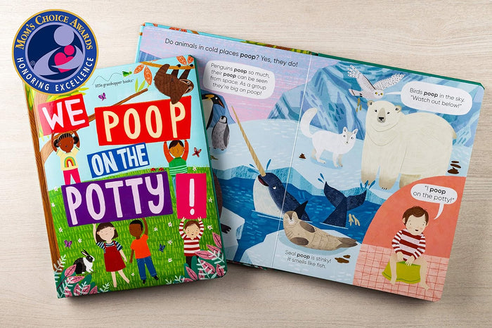 We Poop on the Potty!: Funny Potty Training Book for Toddlers | Mom's Choice Gold Award Winner | Teaches Bathroom Habits with Animals & Humor | Large Padded Board Book Gift for Boys & Girls